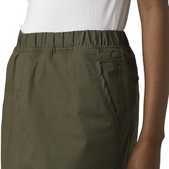 NEW Prana Cargo Olive Double Peak Pull On Elastic Waist Skirt Shorts Skort 2 NWT - Picture 4 of 5